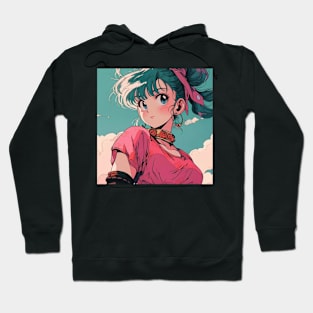 Blue hair anime cutie Hoodie